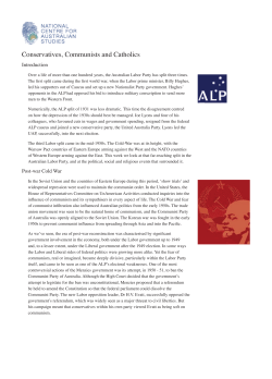 Conservatives, Communists and Catholics