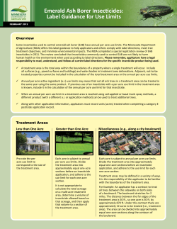 Emerald Ash Borer Insecticides: Label Guidance for Use Limits (PDF