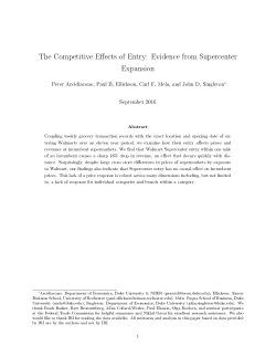The Competitive Effects of Entry: Evidence from