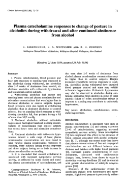 Plasma Catecholamine Responses to Change of