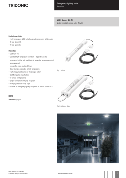 Emergency lighting units Batteries NiMH Accus 4.0 Ah Nickel