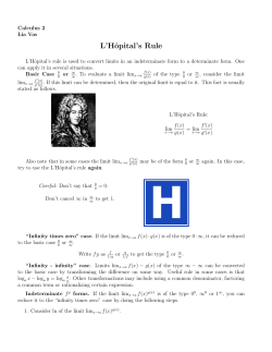 12. L`Hopital`s Rule