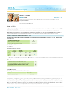 Painter or Printmaker Wage and Salary - OCCinfo
