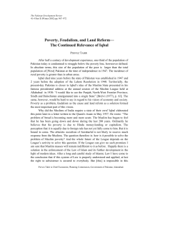 Poverty, Feudalism, and Land Reform&mdash; The Continued Relevance
