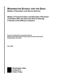 Easterbrooks, S. (2002). Modes of Communication and Education