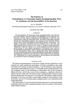 The Kinetics of Neutralization of Venezuelan Equine
