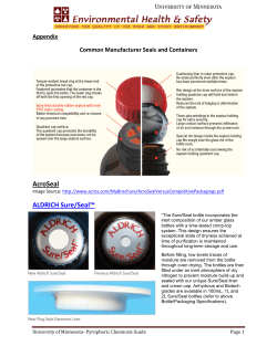 Appendix- Common Manufacturer Seals