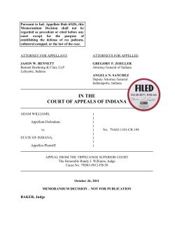 Adam Williams v. State of Indiana