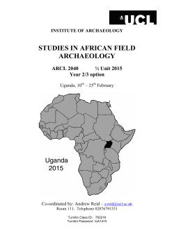 studies in african field archaeology