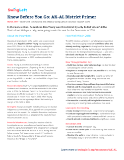 Know Before You Go: AK-AL District Primer