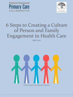 Toolkit: 6 Steps to Creating a Culture of Person and Family