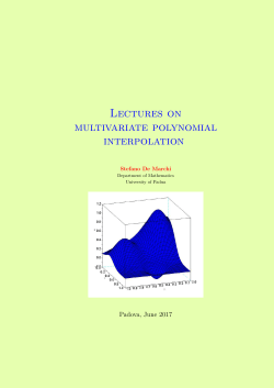 Lectures on multivariate polynomial interpolation