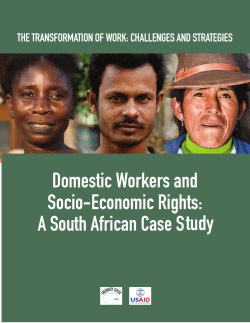 domestic Workers and socio-economic rights: a