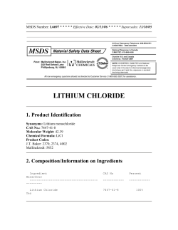 LITHIUM CHLORIDE