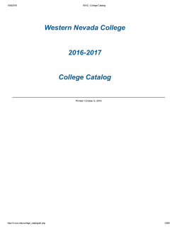 2016 &ndash; 2017 College Catalog