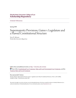 Supermajority Provisions, Guinn v. Legislature and a Flawed