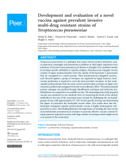 Development and evaluation of a novel vaccine against