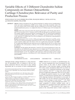 Variable Effects of 3 Different Chondroitin Sulfate Compounds on