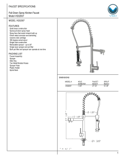 FAUCET SPECIFICATIONS Pull-Down Spray Kitchen Faucet Model