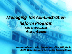 Managing tax administration reform program june 28 to 30 2016