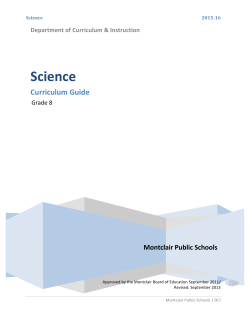 Science - Montclair Public Schools