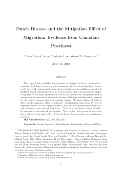 Dutch Disease and the Mitigation Effect of Migration