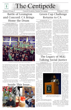 Battle of Lexington and Concord: CA Brings Home the Drum Green