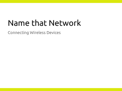 Name that Network - Commotion Wireless
