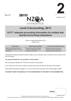 Level 2 Accounting (91177) 2013