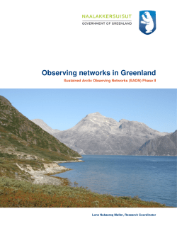 Observing networks in Greenland