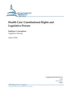 Constitutional Rights and Legislative Powers - Obamacare