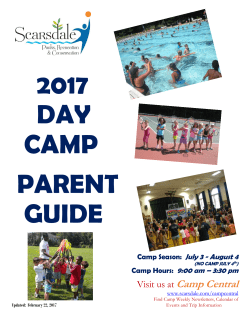 Day Camp Parent Guide - Village of Scarsdale