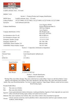 Material Safety Data Sheet Lead(II) carbonate, basic