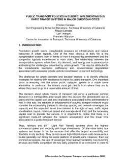 PUBLIC TRANSPORT POLICIES IN EUROPE