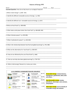 Sources of Energy PPT