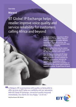 BT Global IP Exchange helps reseller improve