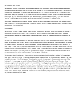 Soil as Habitat with History. The definition of soil is a bit muddied. It