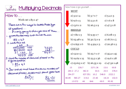 Multiplying Decimals