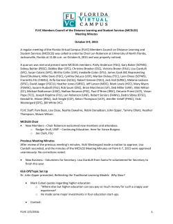 FLVC Members Council of the Distance Learning