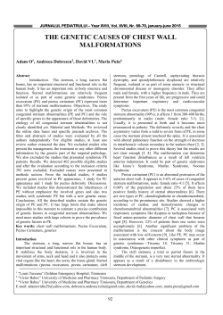 the genetic causes of chest wall malformations