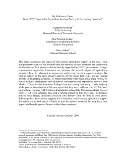 Does OECD Support for Agriculture Increase Poverty in