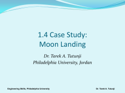 Case Study: Moon Landing - Philadelphia University Jordan