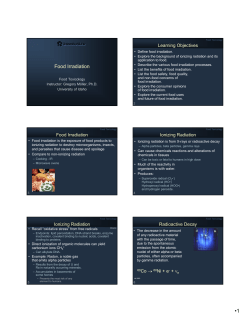 Food Irradiation - University of Idaho