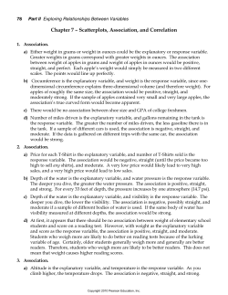 Chapter 7 &ndash; Scatterplots, Association, and Correlation