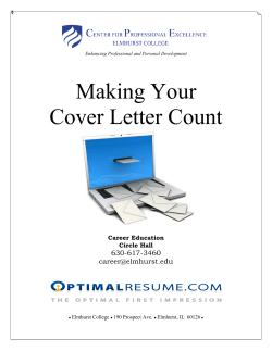 Making Your Cover Letter Count