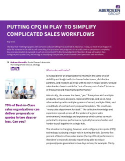 Putting CPQ in Play to Simplify Complicated Sales Workflows