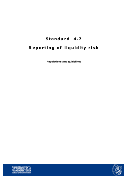 Reporting of liquidity risk