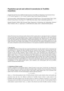 Population spread and cultural transmission in Neolithic