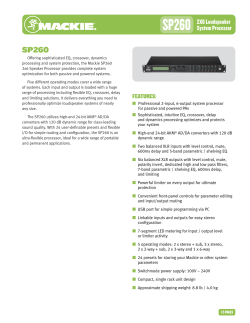SP260 2X6 Loudspeaker System Processor
