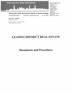 Leasing District Real Estate Directions and Procedures